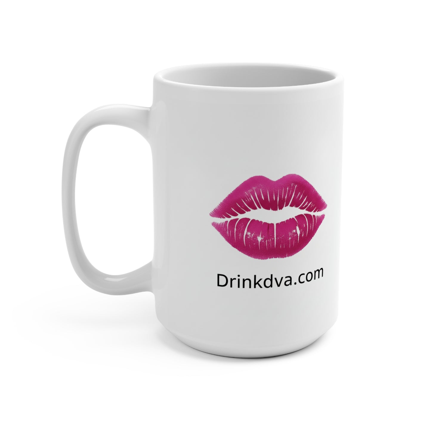 Kiss Logo 15oz Coffee Mug — Drinkkdva.com Pink Lip Print